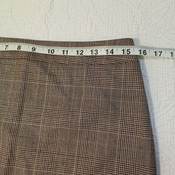 J.Crew Womens Wool Plaid Pencil Skirt Size 6 Brown Office - Picture 7 of 8